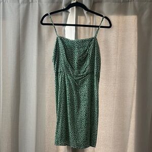 United Colors Of Benetton Green Patterned Mini Dress